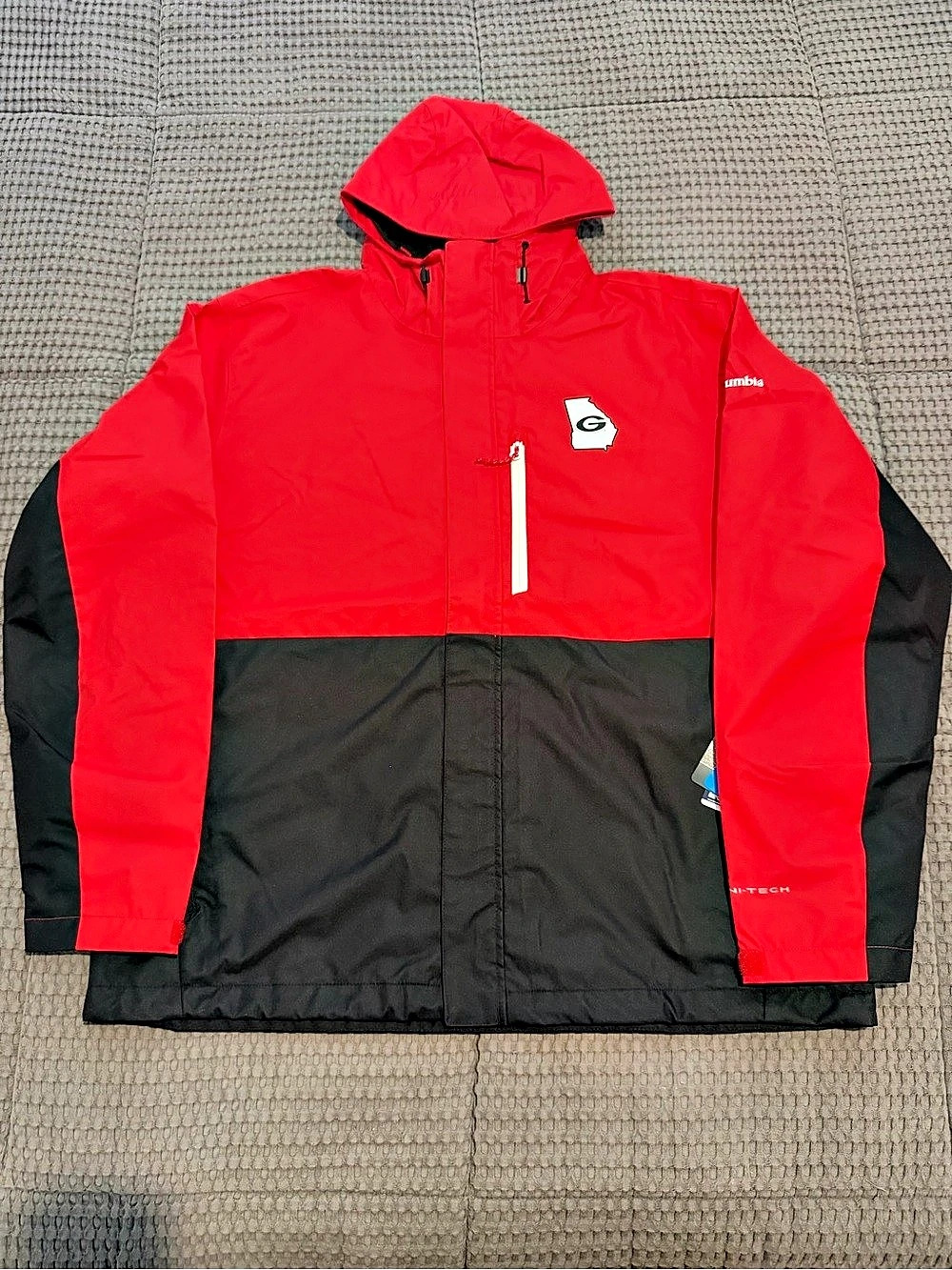 Columbia Men's Georgia Bulldogs Red/Black Color Block Field Bound Jacket Size XL